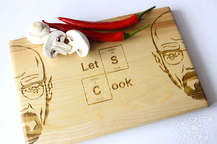 face of Walter White cutting board