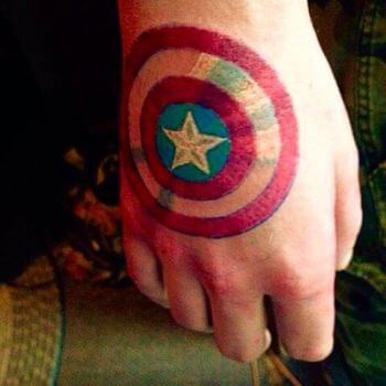 captain america shield tattoo