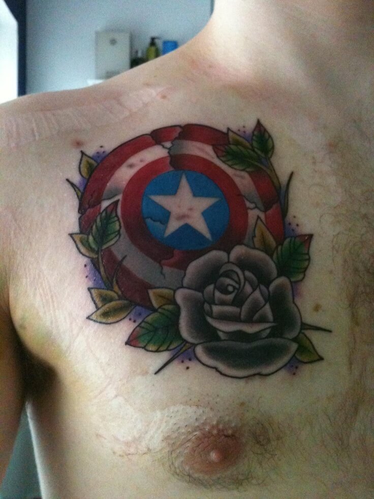 captain america shield tattoo