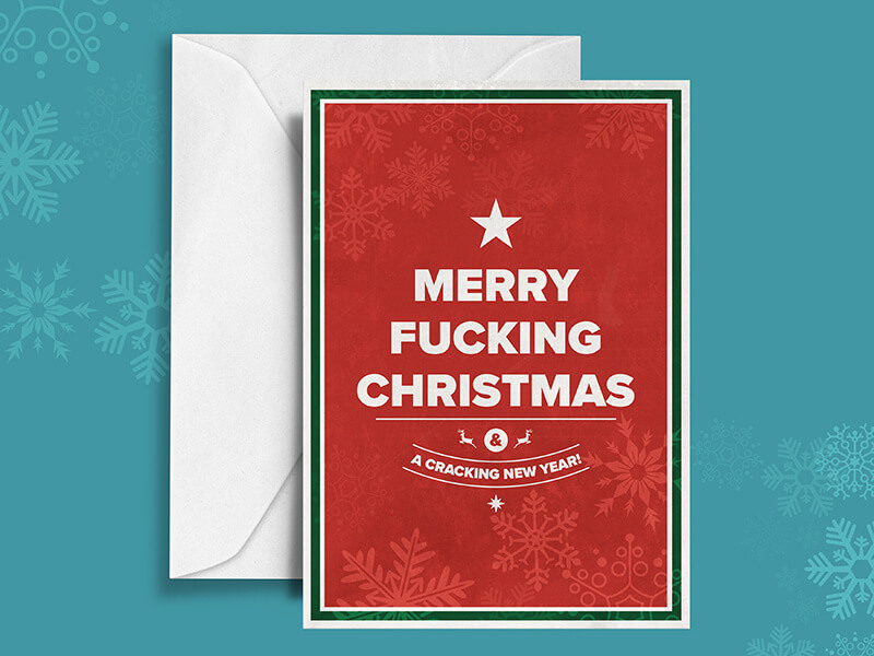 merry fucking Christmas card